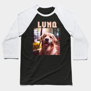 LUNA, bootleg,  golden retriever puppy design for dog lovers Baseball T-Shirt